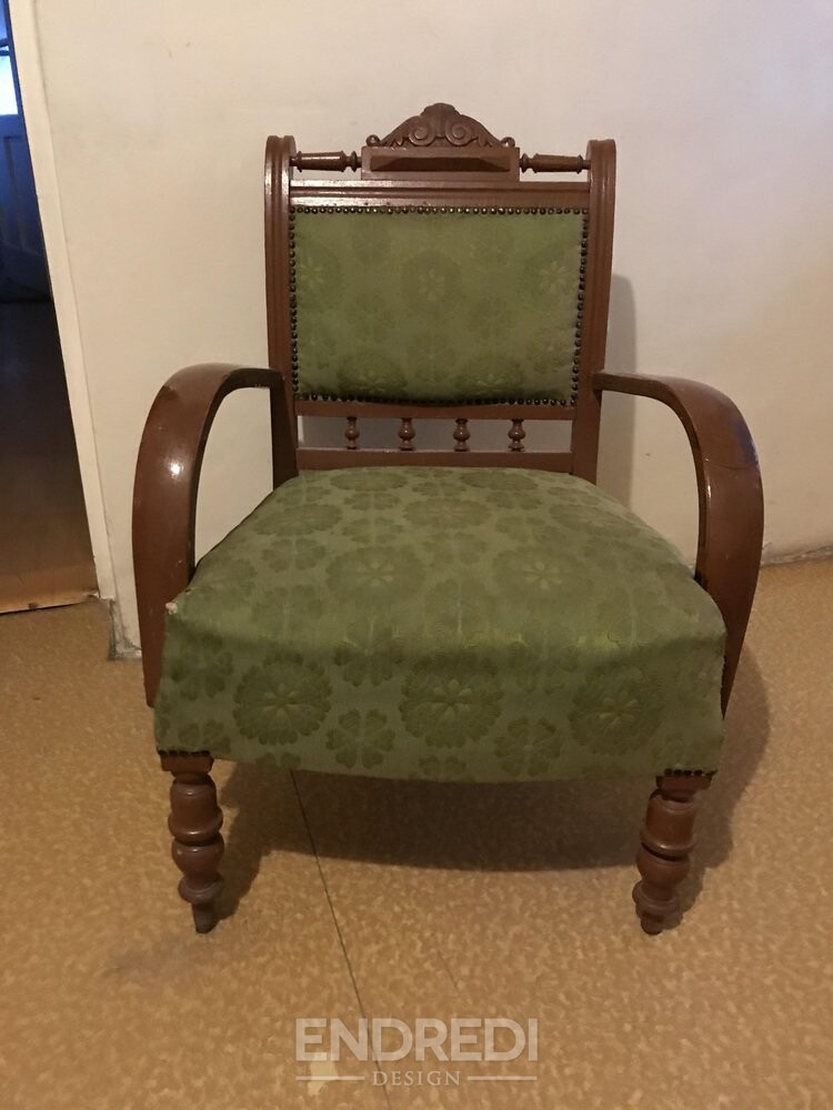 Antik magyar karosszék szövet - Image 2