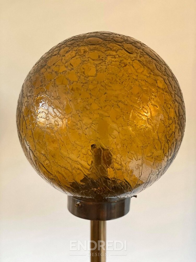 Art deco stílusú állólámpák — kerek üveg búra, 1950-as évek - Image 3