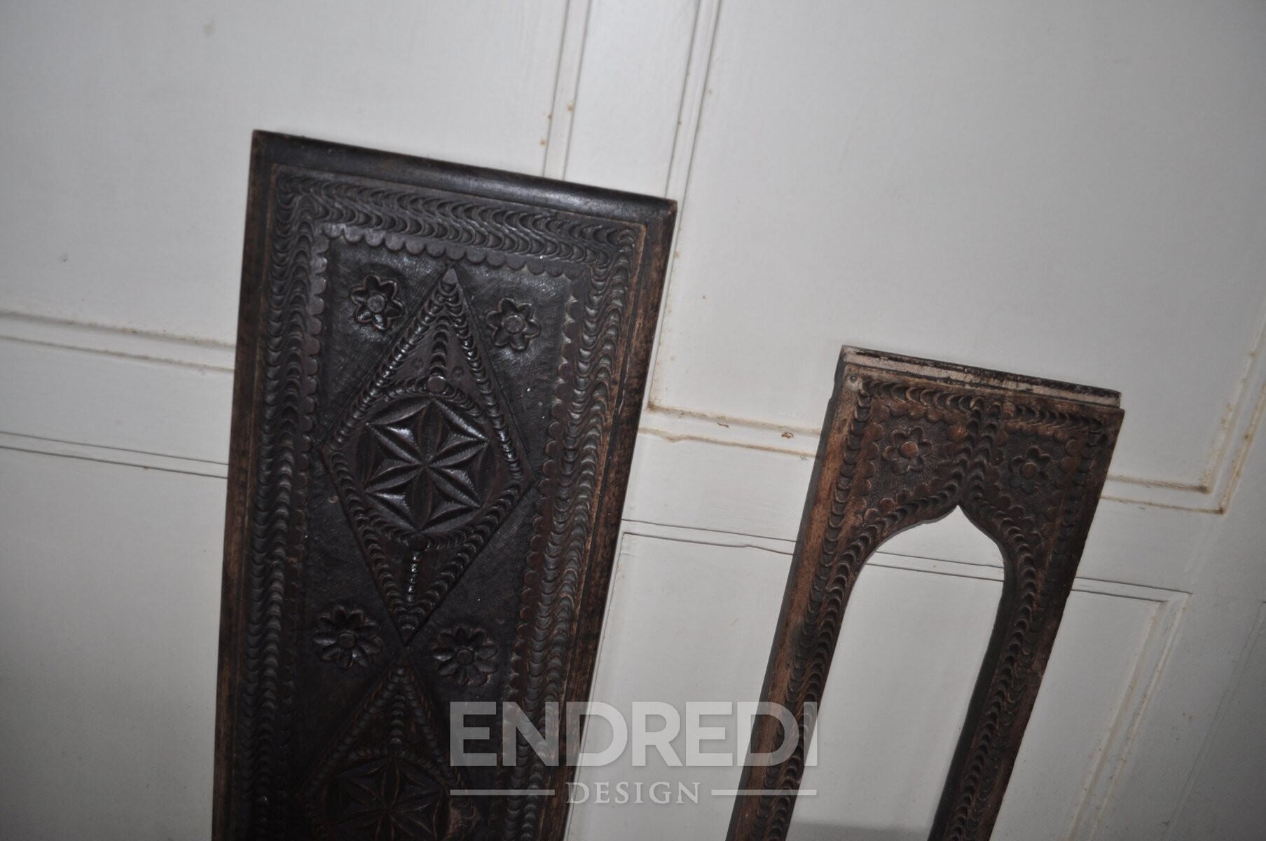 Magyar fa Panels, 1940-as évek, 2 darabos szett - Image 4