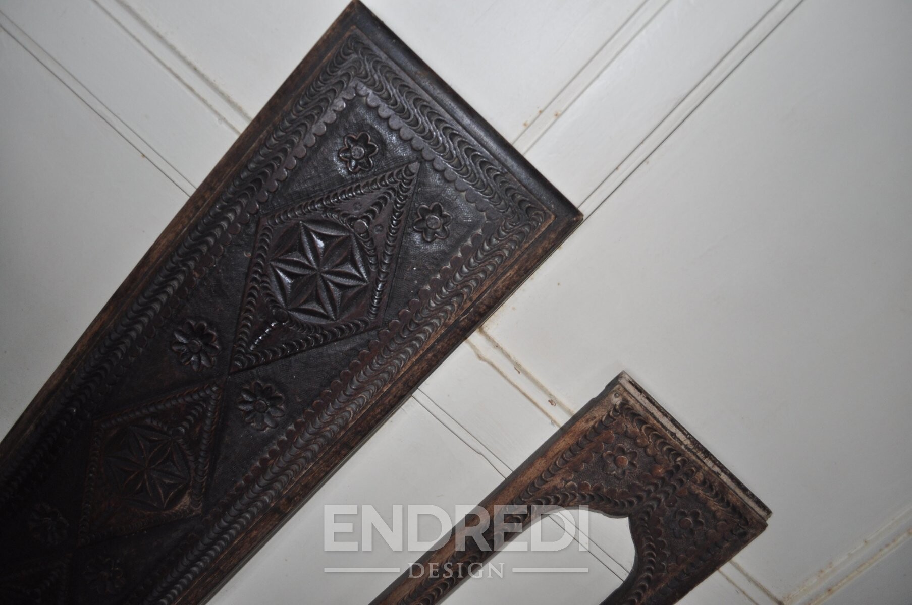 Magyar fa Panels, 1940-as évek, 2 darabos szett - Image 7