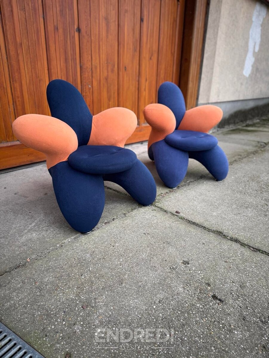 Lily szék stílusú Masanori Umeda, 1990-as évek, 2 darabos szett - Image 4