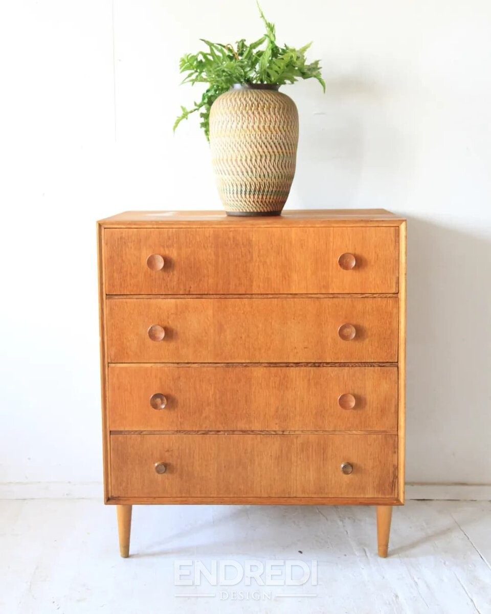 Mid-century láda fiókokkal — Meredew, 1960-as évek - Image 7