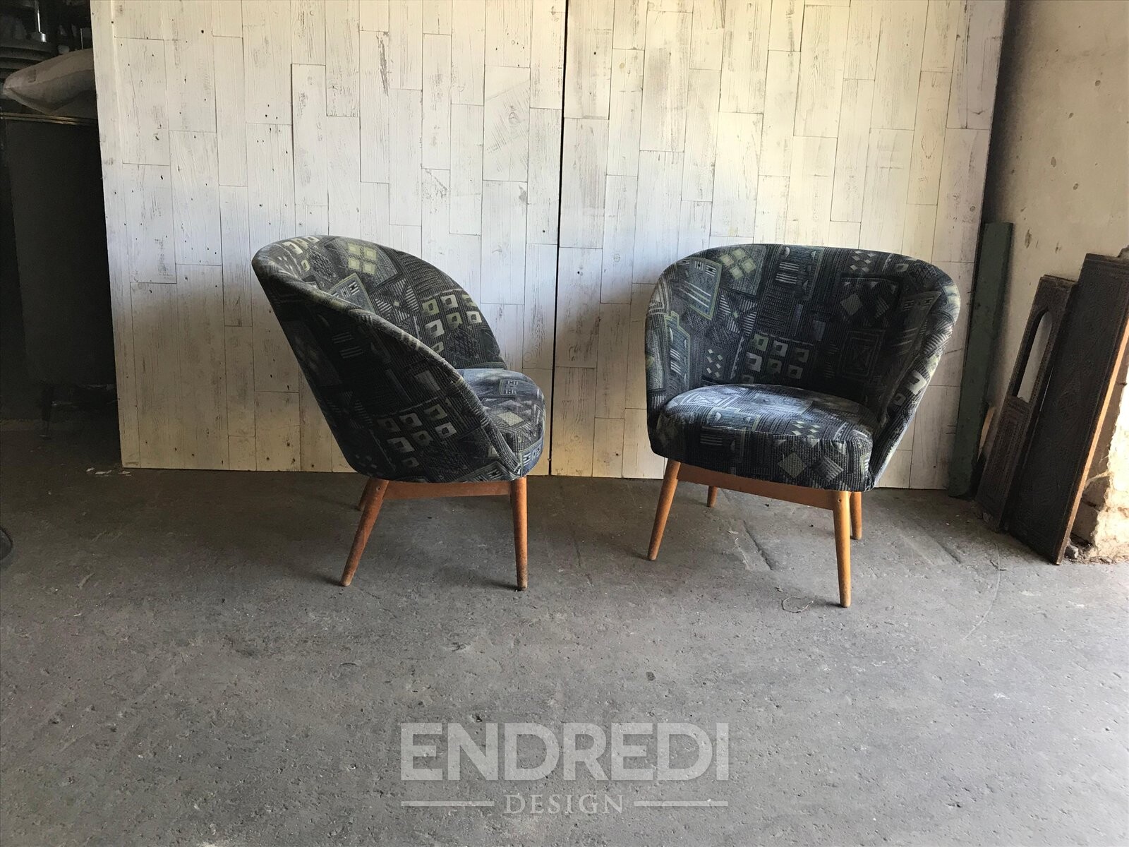 Szett: mid-century lakkozott fotelek — Arts és Crafts Company, 1960-as évek - Image 5