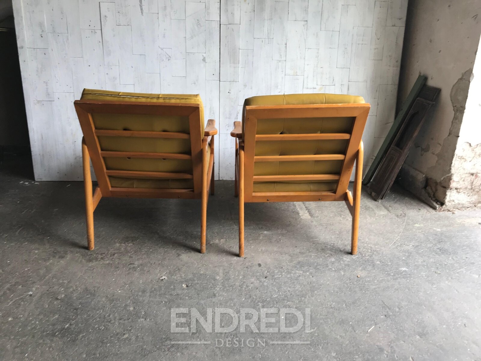 Szett: mid-century fa fotelek, 1960-as évek - Image 10