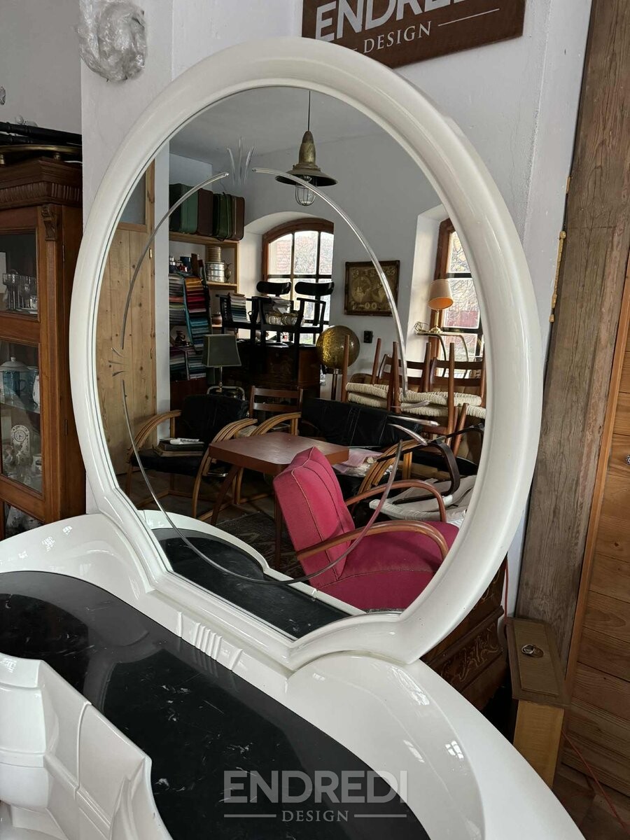 Space age fésülködőasztal — nagy ovális tükör - Image 3