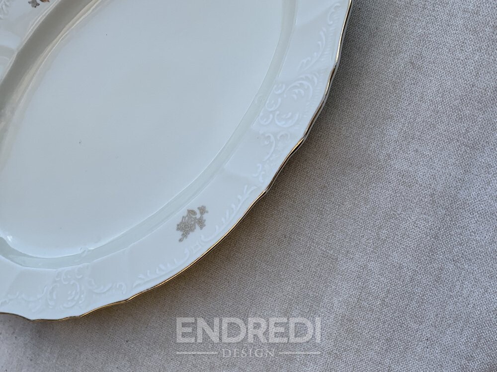 Vintage Bernadotte porcelán tálaló tányér, 1960-as évek - Image 7
