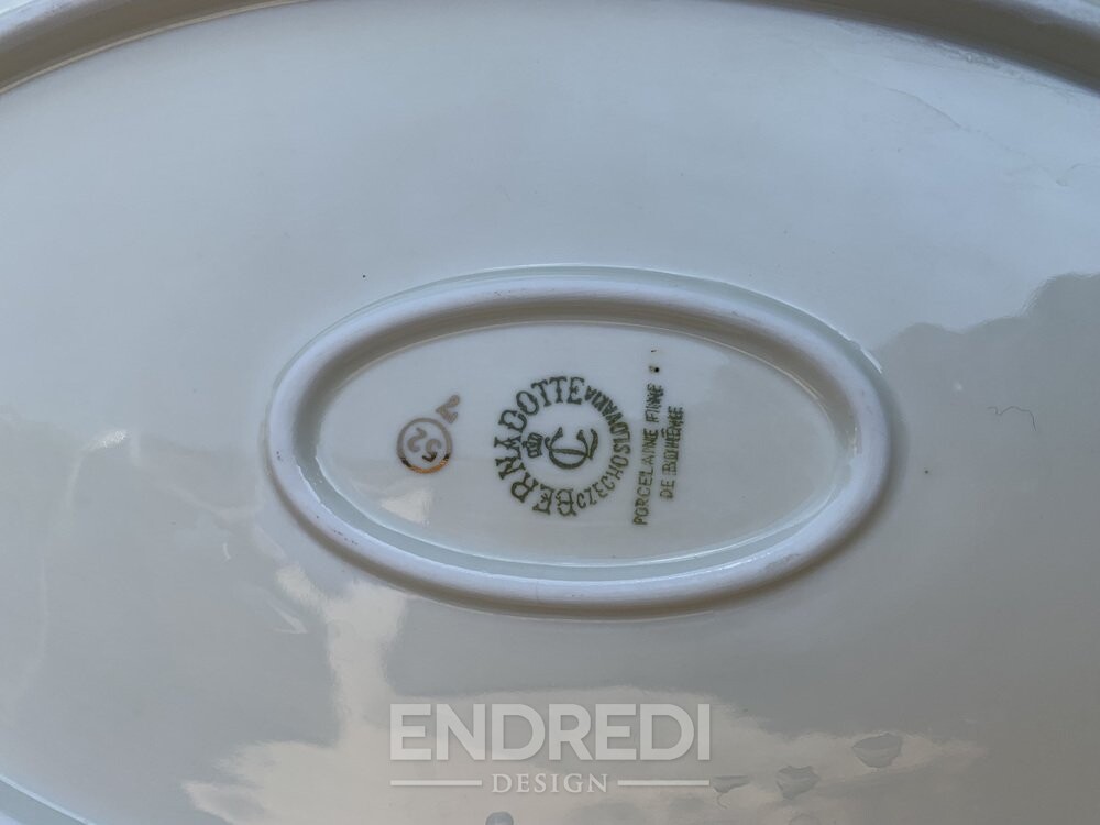 Vintage Bernadotte porcelán tálaló tányér, 1960-as évek - Image 8