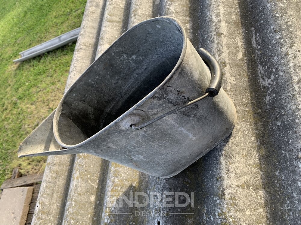 Vintage horganyzott cink tál, 1950-as évek - Image 5