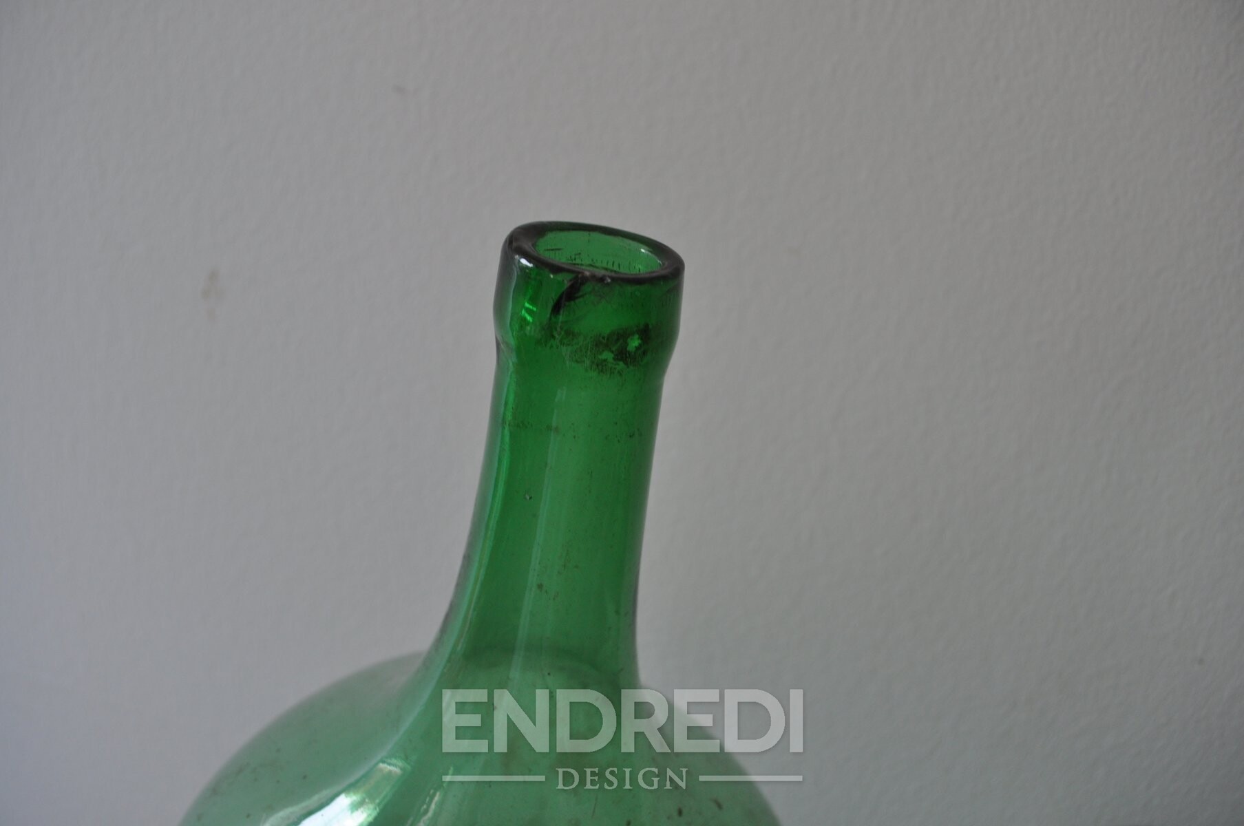 Vintage magyar zöld bor üvegek, 2 darabos szett - Image 5