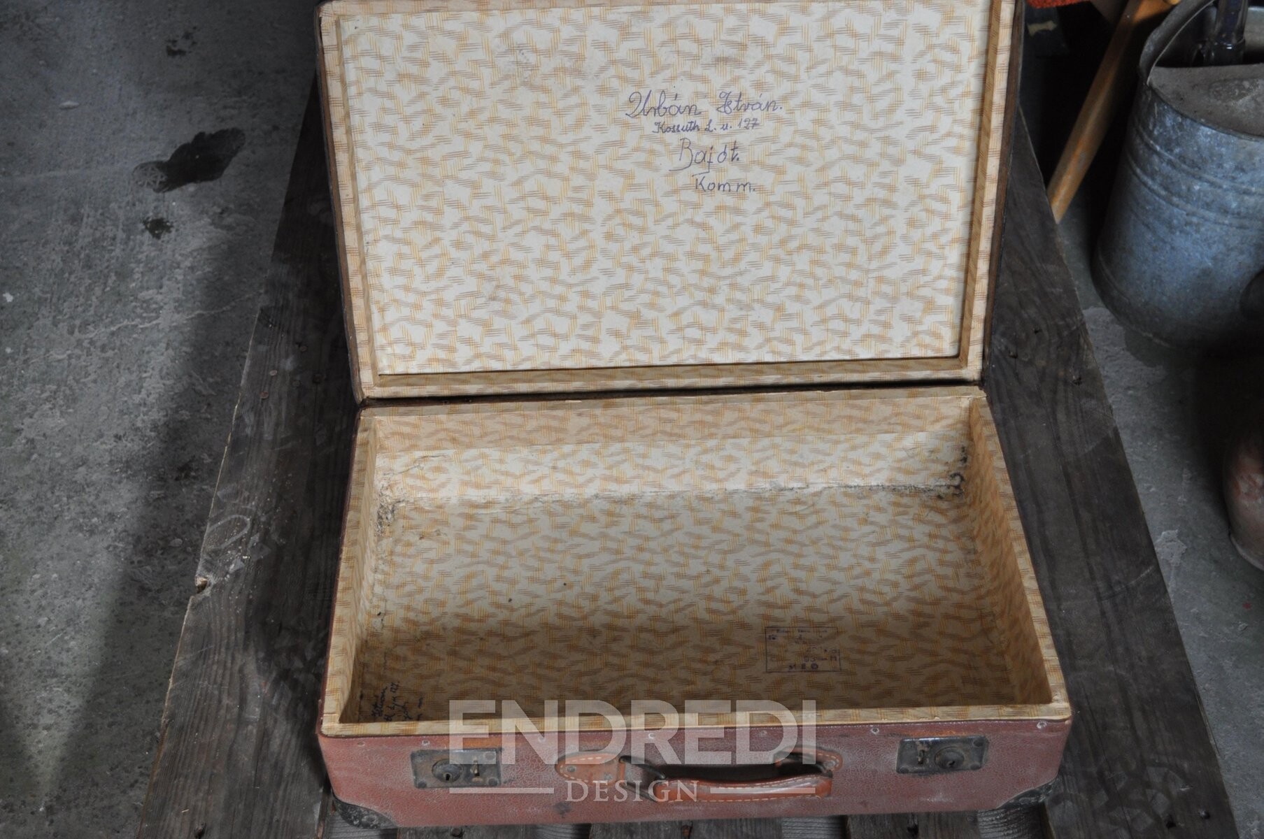 Vintage magyar bőrönd - Image 3