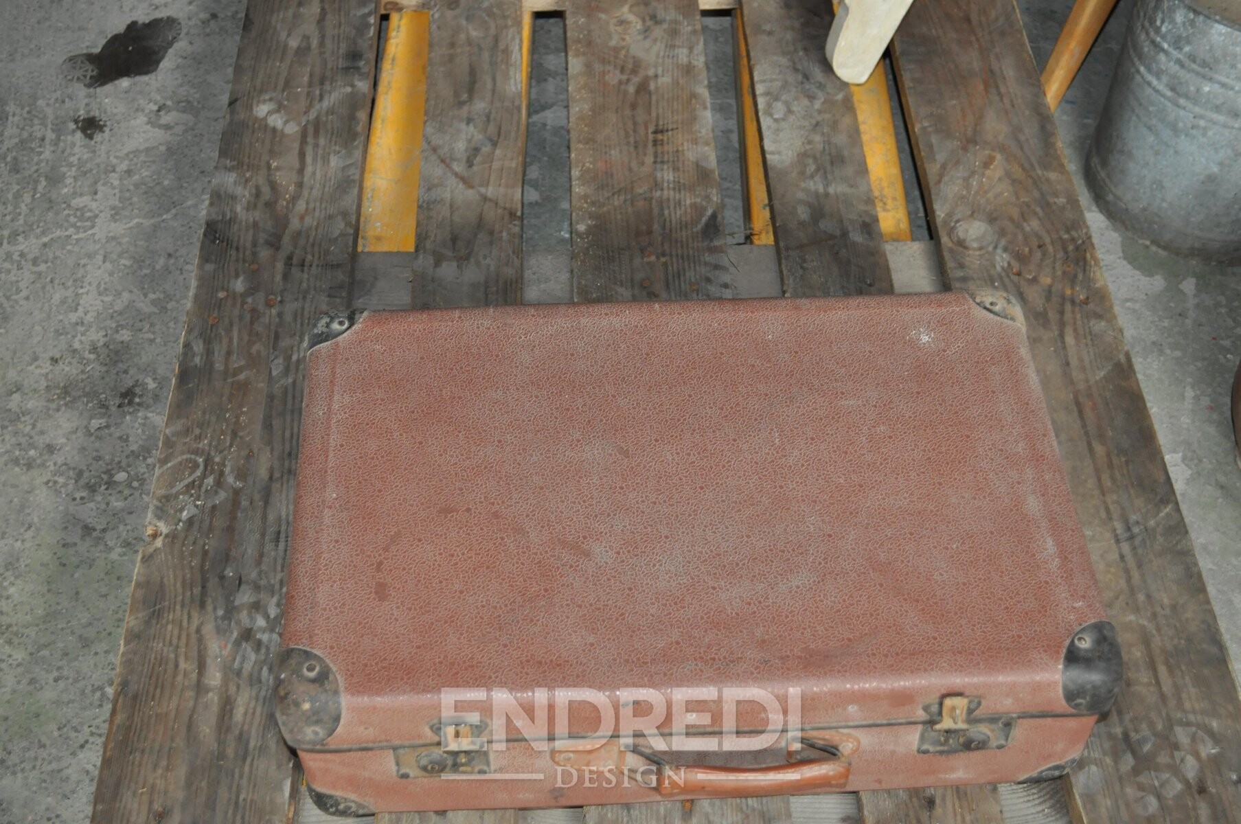 Vintage magyar bőrönd - Image 5