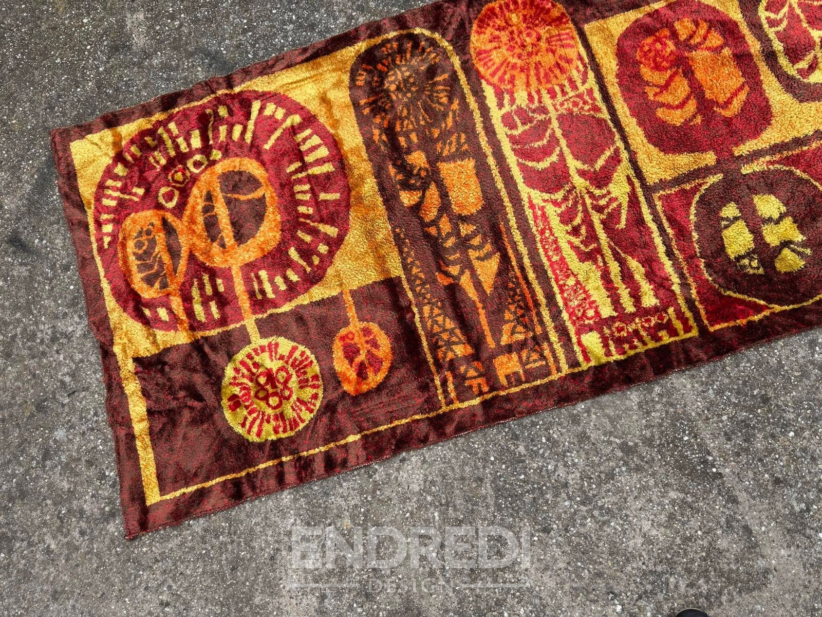 Vintage magyar fali Tapestry, 1970-as évek - Image 5