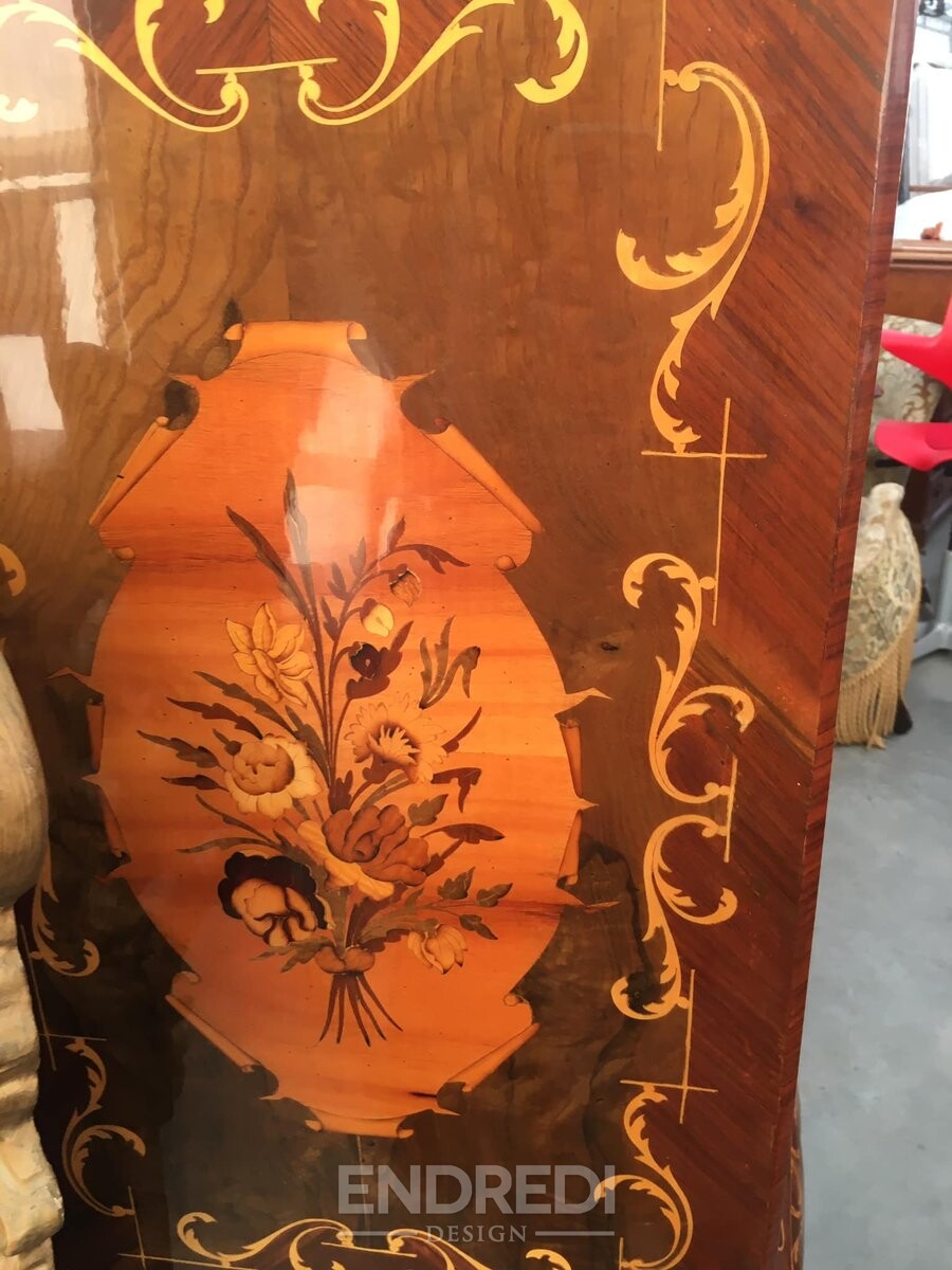 Vintage olasz Inlaid gyökér koktél szekrény, 1950-as évek - Image 7