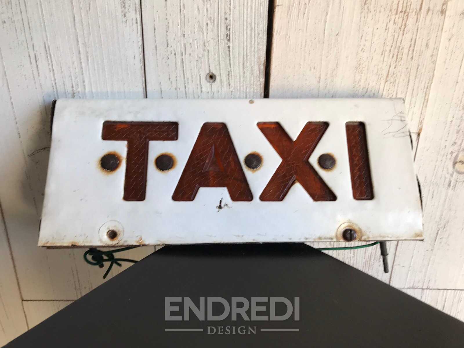 Vintage Taxi Sign, 1970-as évek - Image 4