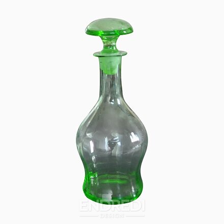 Art deco cseh Liqueur Decanter üveg, 1930-as évek