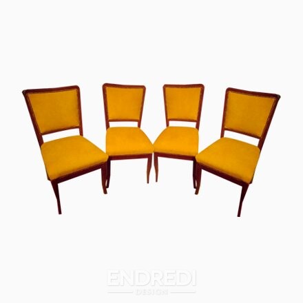 Art deco étkezőszékek, 1930-as évek, 4 darabos szett