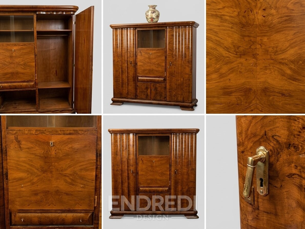 Art deco dió vitrines szekrény - Image 4