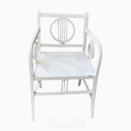 Art deco fehér festett szék, 1930