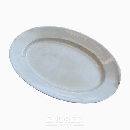 Nagy fehér ovális tálaló Dish, 1950
