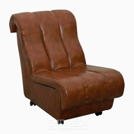 Mid-century barna műbőr fotelek, 1960-as évek