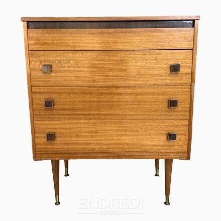 Mid-century láda fiókokkal, 1960-as évek