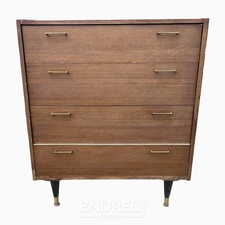 Mid-century láda fiókokkal, 1960-as évek