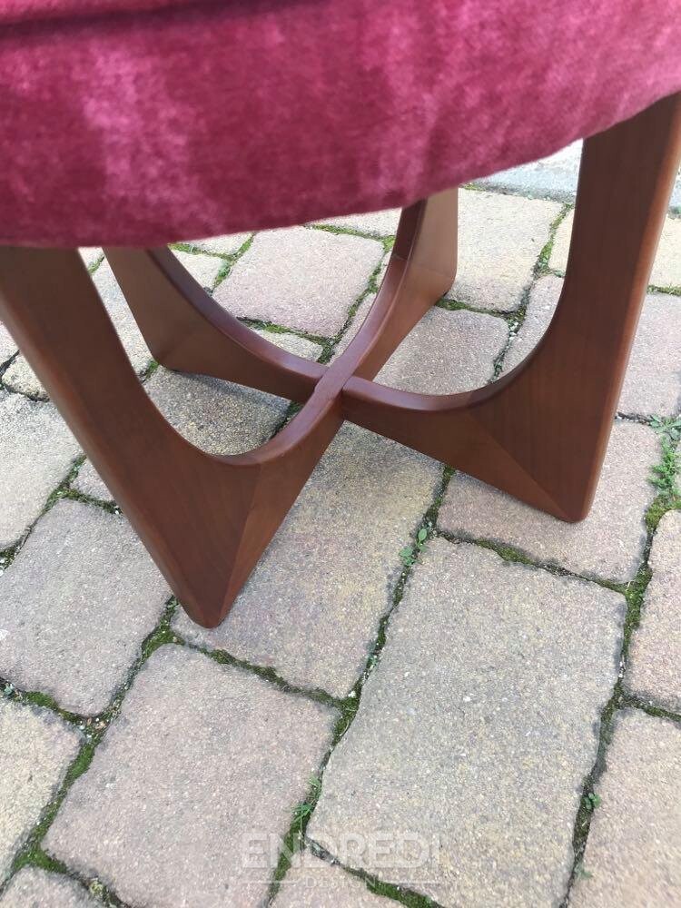 Mid-century dán felújított teak puff — G-Plan, 1960-as évek - Image 3