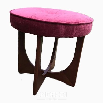 Mid-century dán felújított teak puff — G-Plan, 1960-as évek