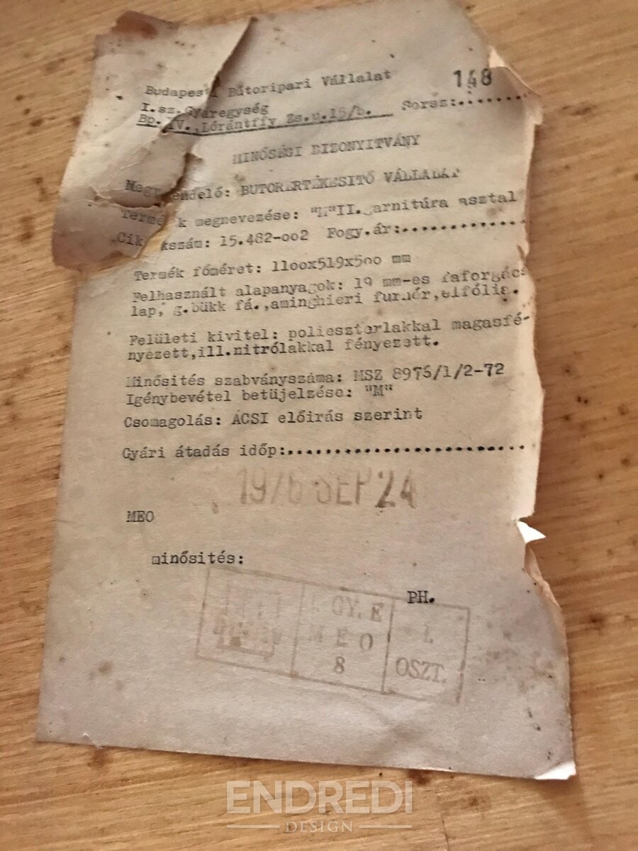 Mid-century Hunagarian dohányzóasztal — akril lap — Budapesti Bútoripari Vállalat, 1960-as évek - Image 3