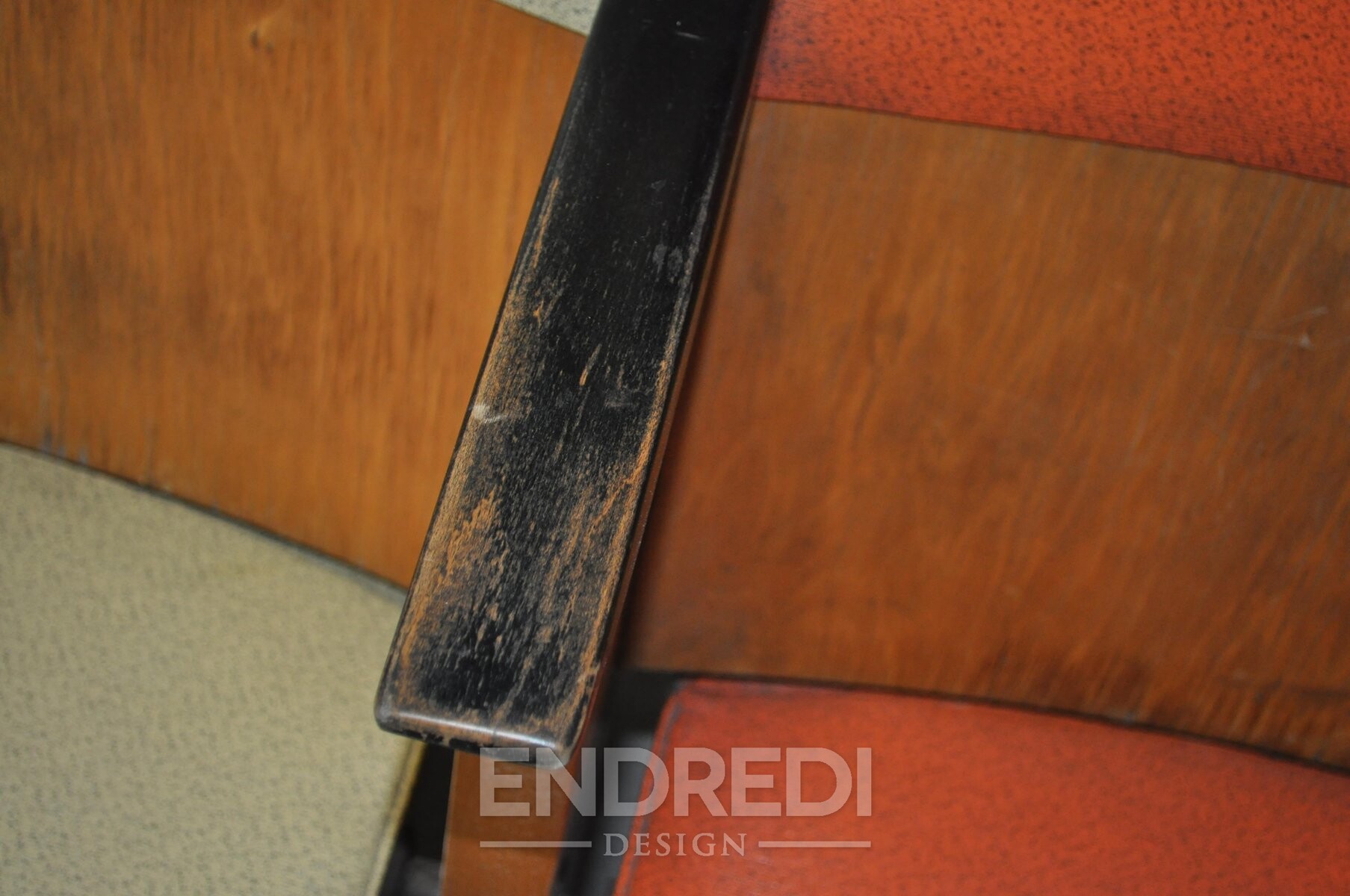 Mid-century magyar 2-üléses mozi pad — Szék és faárúgyár, 1950-as évek - Image 6