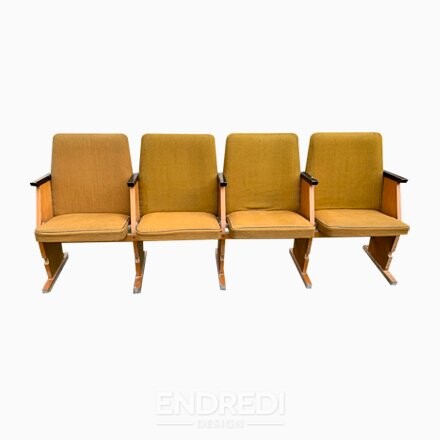 Mid-century magyar négy-üléses mozi ülőkék, 1950-as évek