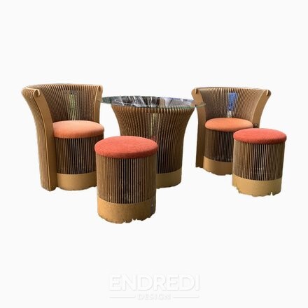 Mid-century modern karton szett, 2000-as évek, 5 darabos szett