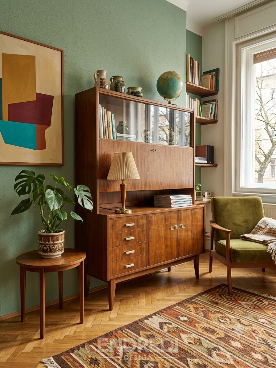 Mid-century modern magyar bárszekrény - Image 3