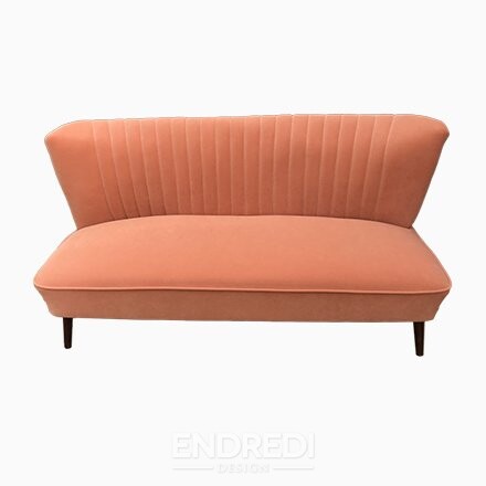 Mid-century narancssárga kanapé, 1950