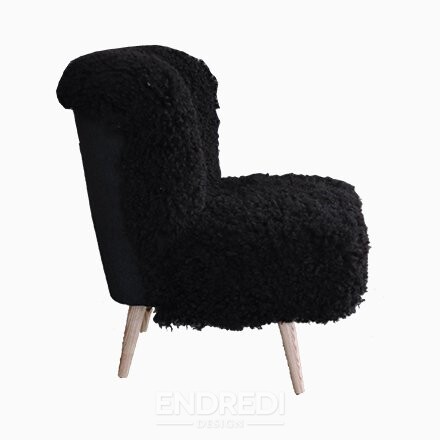Mid-century Sheepskin koktél szék, 1960-as évek