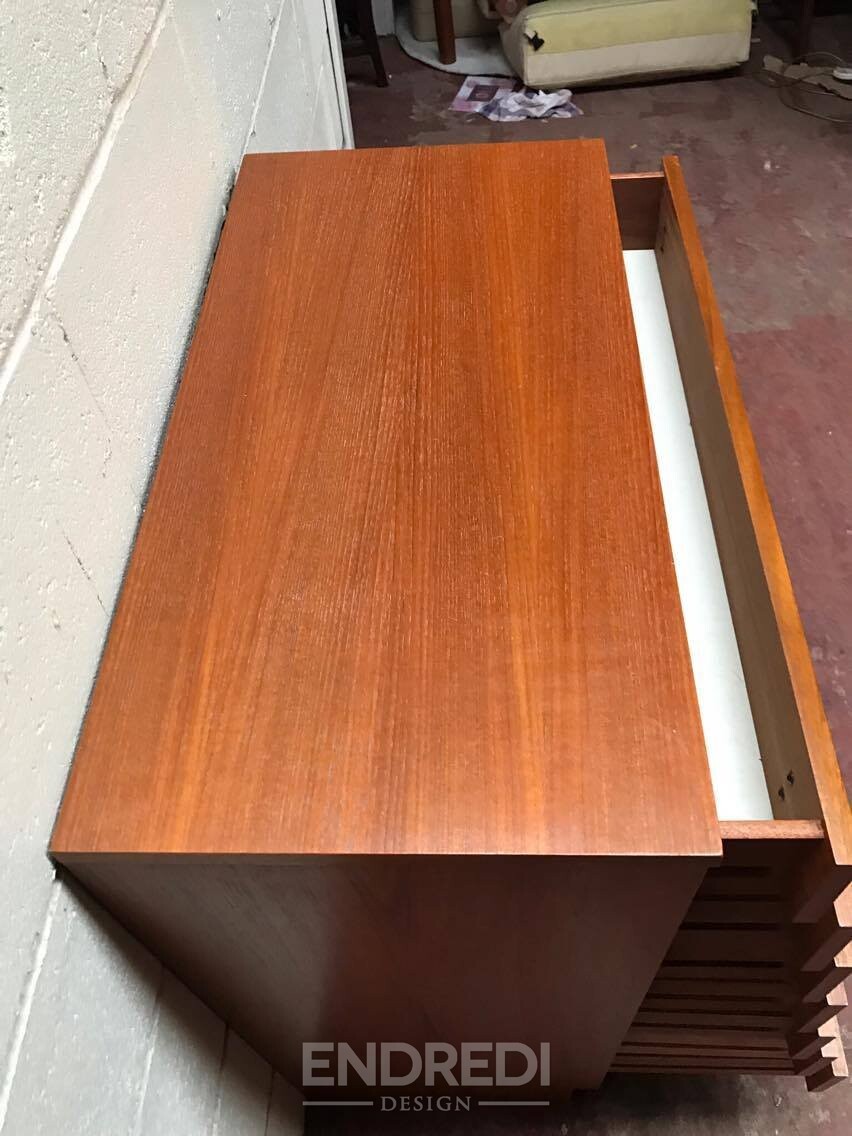 Mid-century teak láda fiókokkal, 1960-as évek - Image 7
