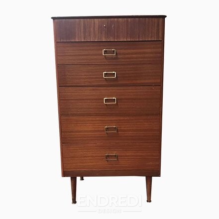Mid-century teak láda fiókokkal — Austinsuite, 1960-as évek