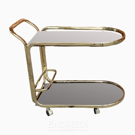 Regency réz 2 szintes zsúrkocsi, 1960-as évek