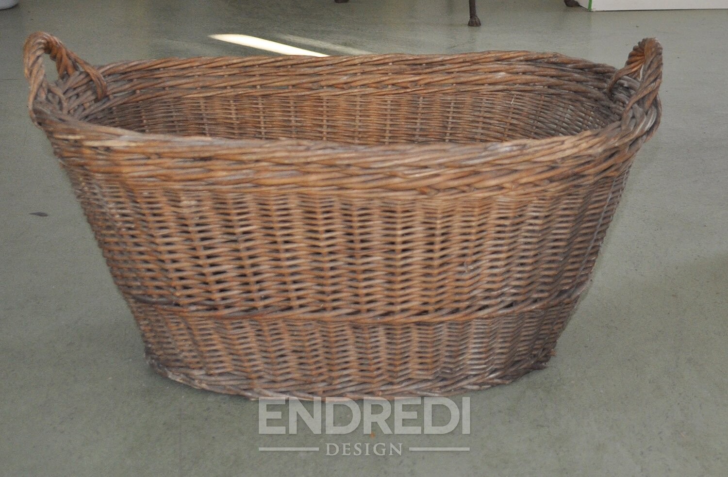 Rusztikus fa kosár, 1940-as évek - Image 3
