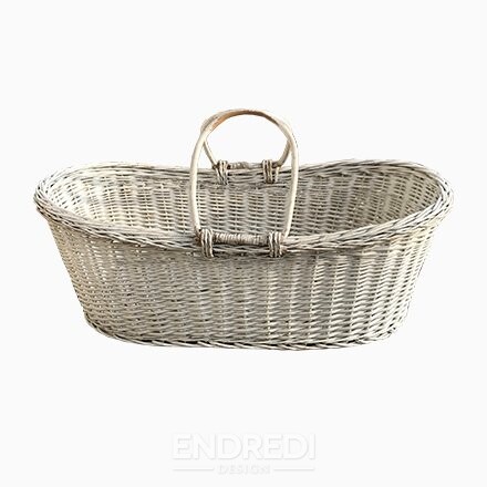Rusztikus fa kosár, 1960-as évek