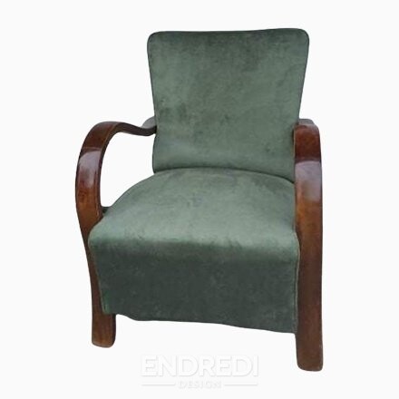Szett: art deco zöld fotelek, 1920-as évek