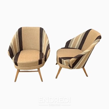 Szett: mid-century fotelek, 1950-as évek 2 darabos szett