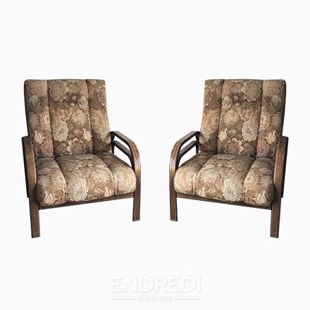 Szett: vintage art deco karosszék, 1930-as évek