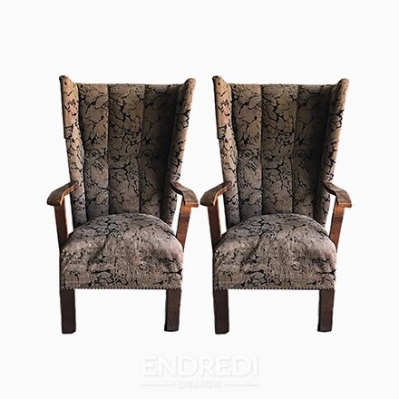 Szett: vintage art deco fotelek, 1930-as évek
