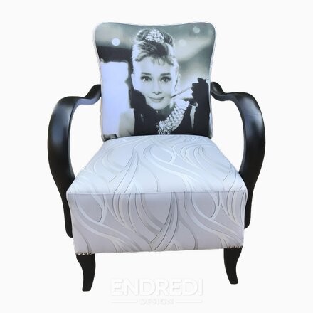 Vintage art deco Audrey Hepburn karosszék, 1920-as évek