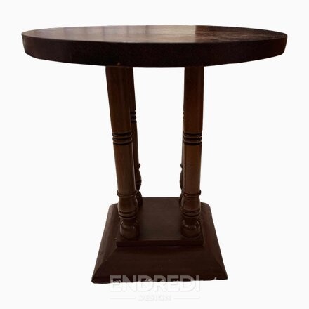 Vintage art deco kerek kisasztal, 1930-as évek