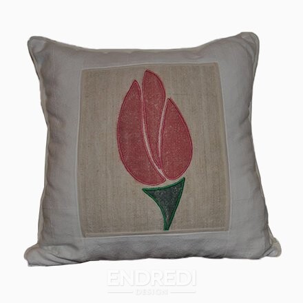 Vintage tulipánmintás párna
